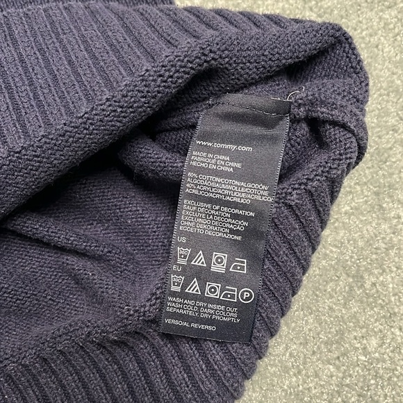 Tommy Hilfiger Shawl Collar Sweater - Navy Blue - Picture 8 of 10